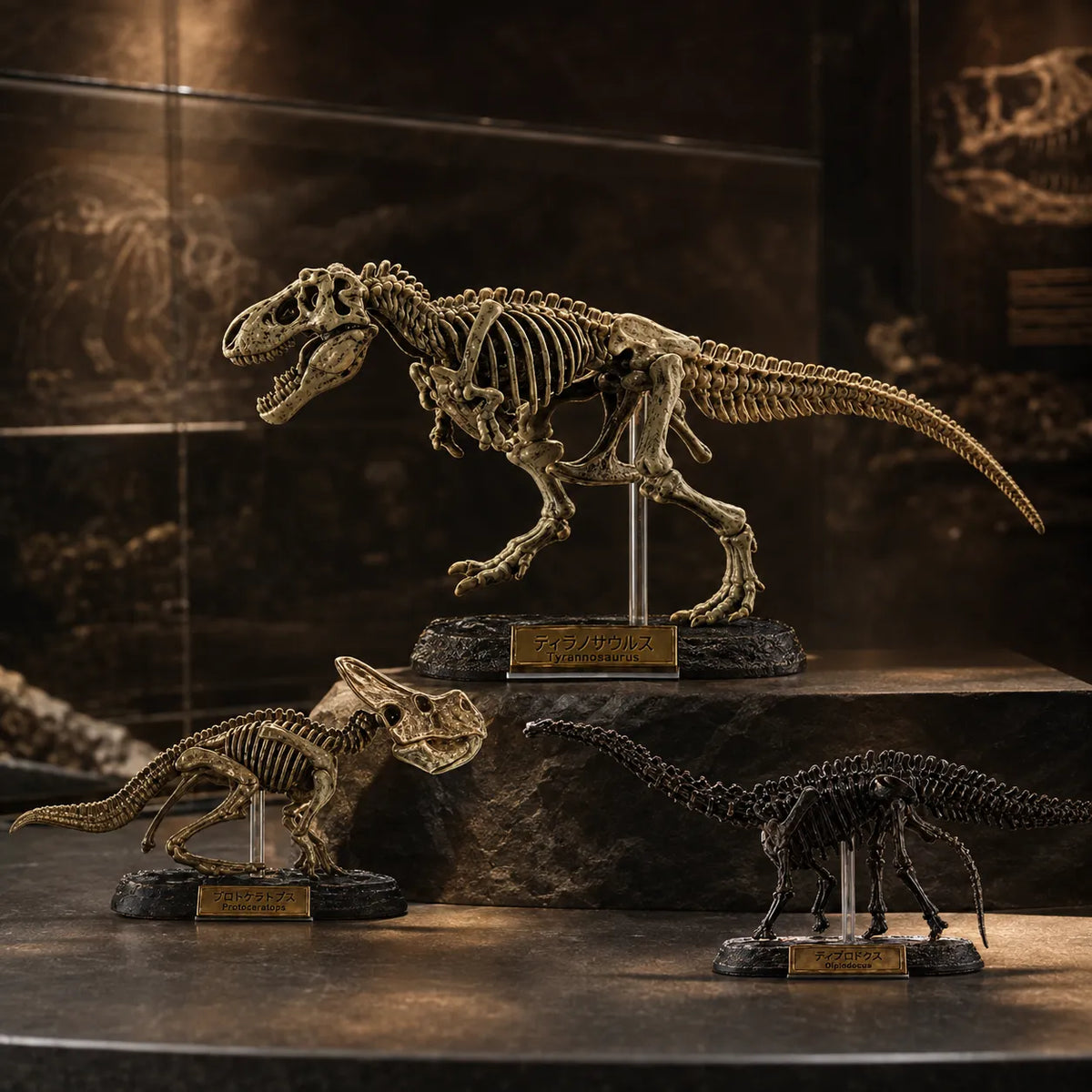 Dinosaur Skeleton Miniature Full Body
