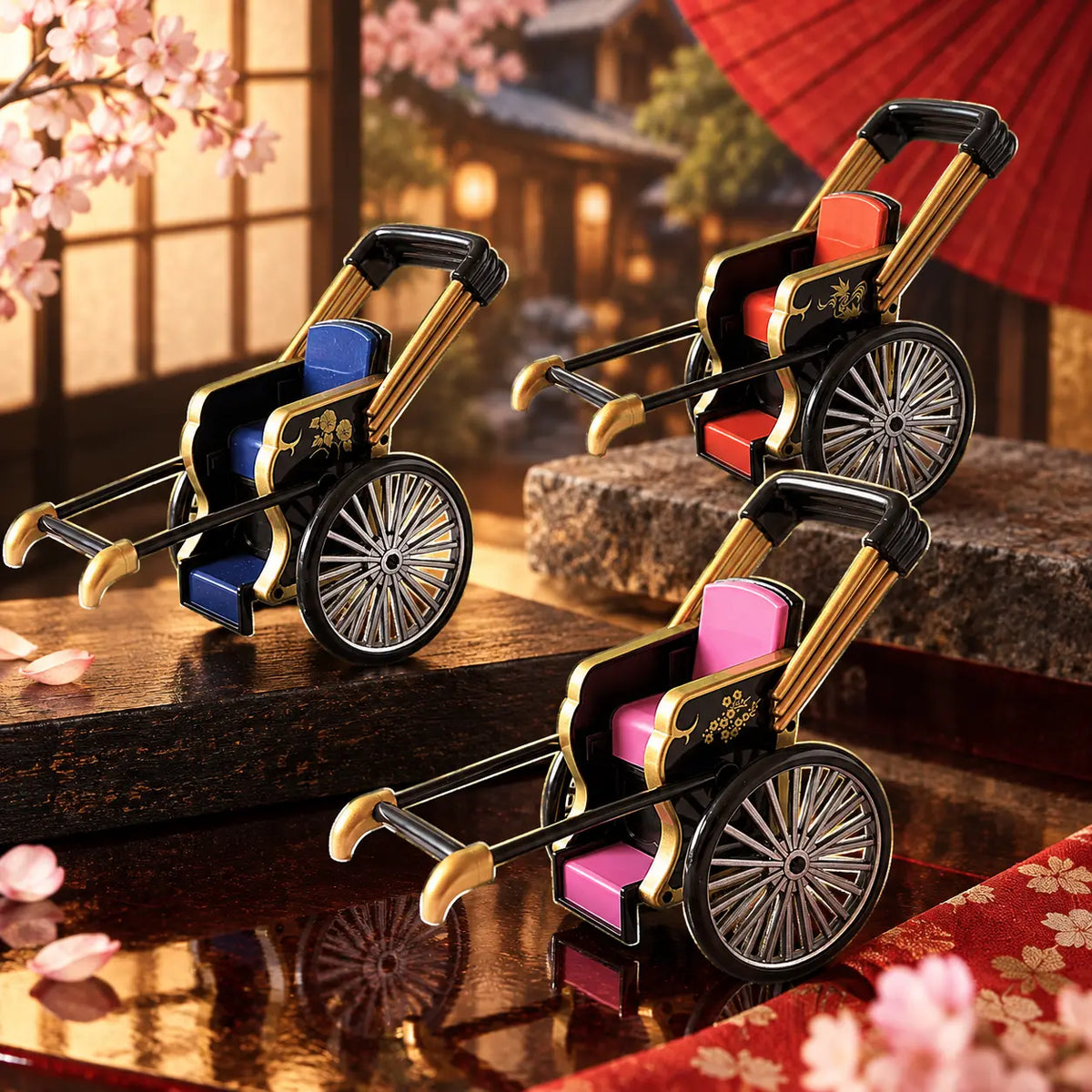 JapaneseRickshawMiniatureToy_TraditionalJinrikishaCollectible