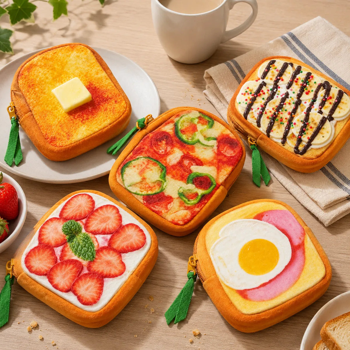 Thick-Cut Toast Pouch 2 Food-Inspired Collection