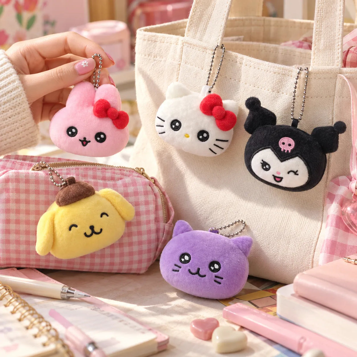 Choigosim x Sanrio Face Mascot Charm Collection