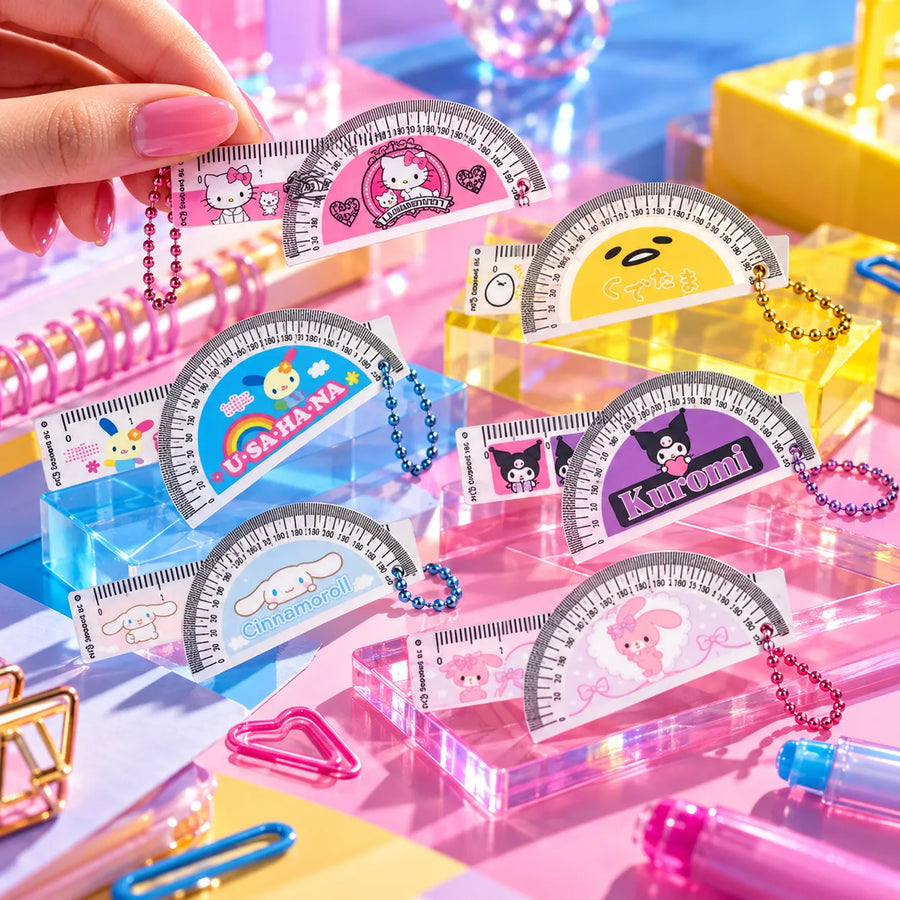 Sanrio Retro Mini Ruler and Protractor Charms