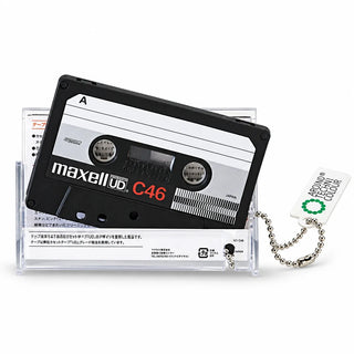 Maxell Cassette Tape Keychain | Miniature Scale with Case