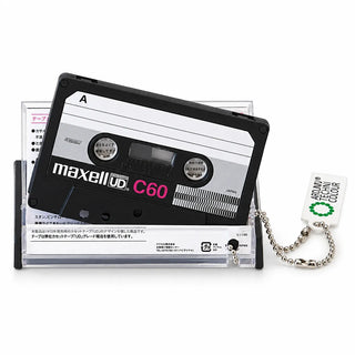 Maxell Cassette Tape Keychain | Miniature Scale with Case