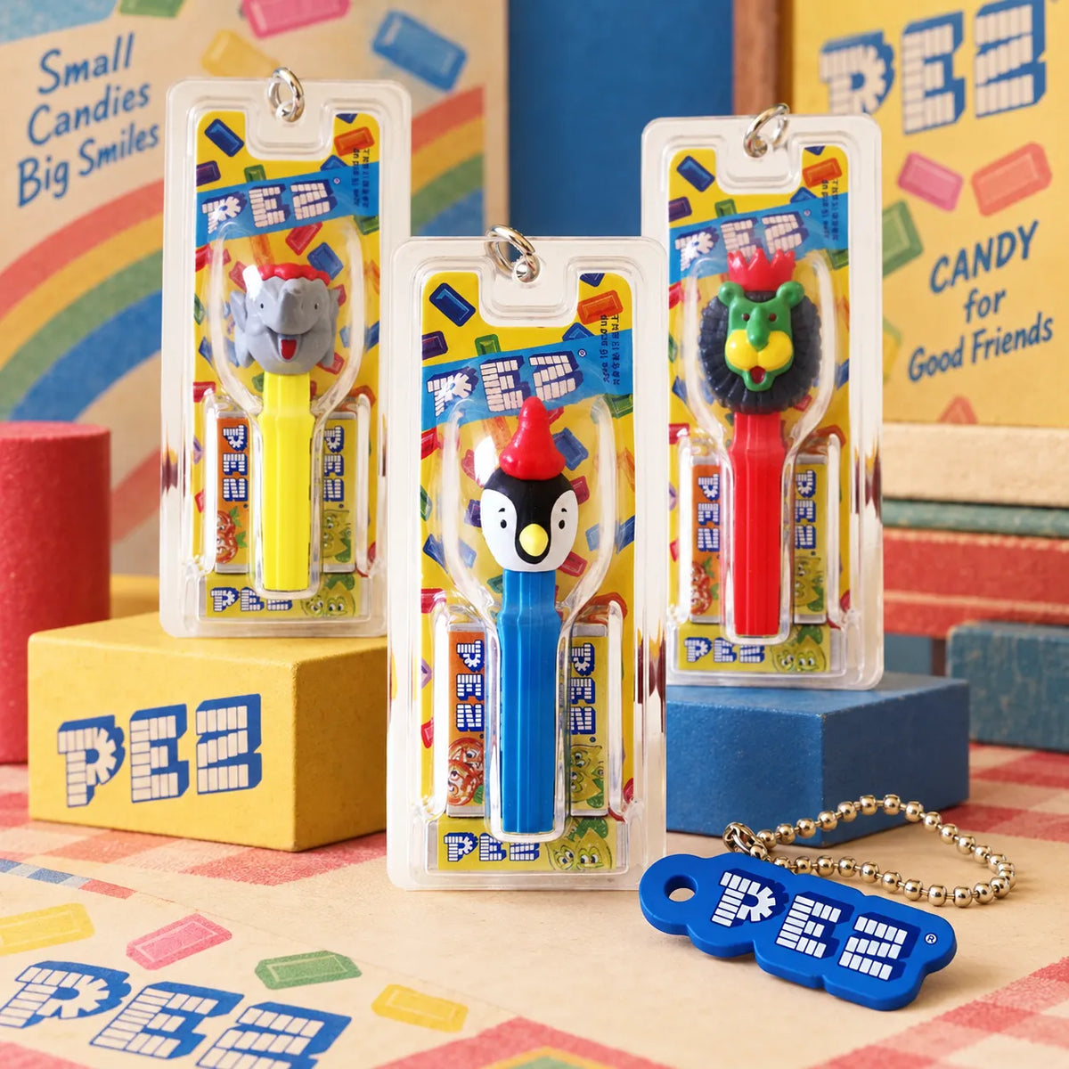 PEZ Ball Chain Mascot Keychain