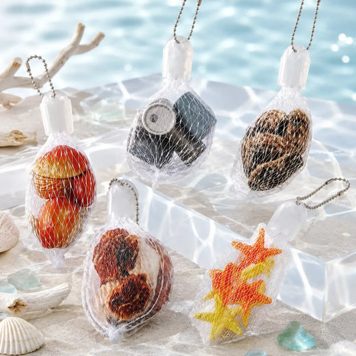 Quirky Seafood Catch Net Mascot Keychain Series