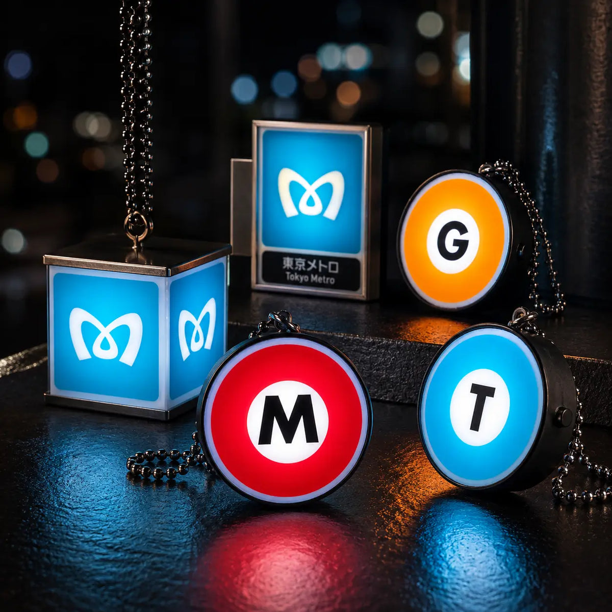 Tokyo Metro Subway Line Sign Keychain Collection