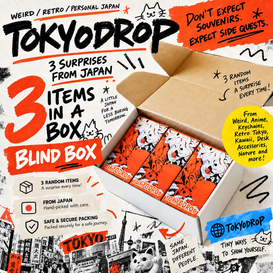 TOKYODROP Mystery Blind Box with three surprise Japanese collectibles