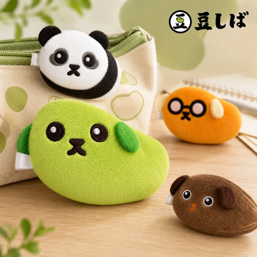 Mameshiba Plush Clip Bean-Inspired Character Set
