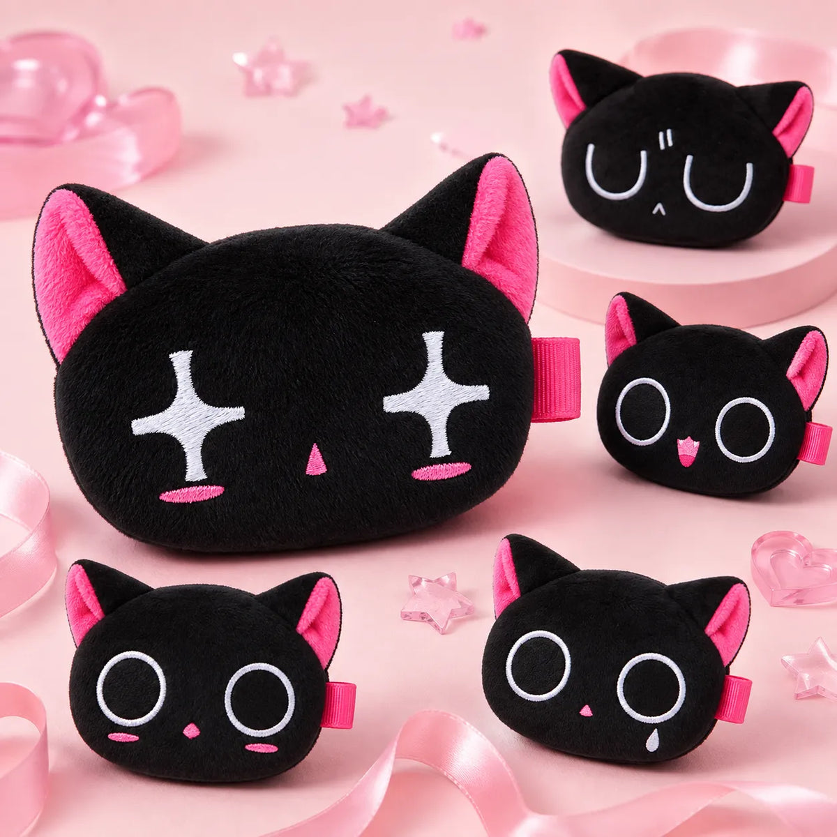 Nyampire Plush Ribbon Clip Expression Collection