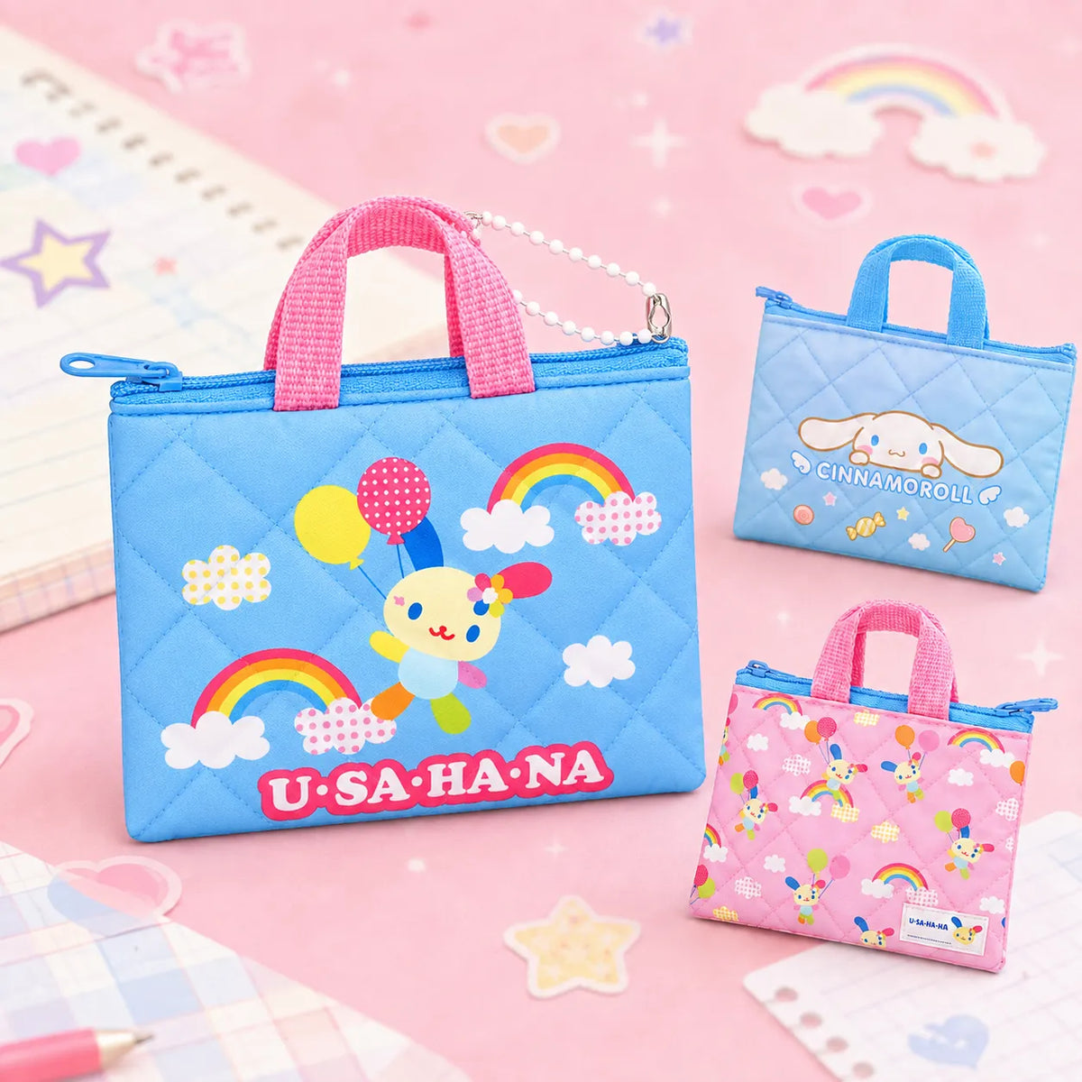 Sanrio Heisei Retro Mini Lesson Bag Keychain